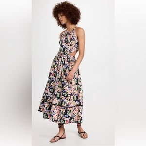 NWT Something Navy - Floral Cut Out Midi Dress
